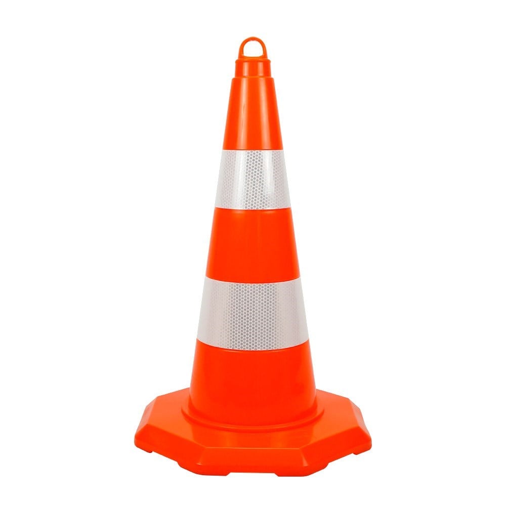 PVC Trafik Konisi 52 cm Çift Reflektifli Trafik Dubası