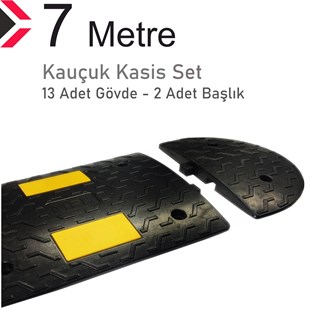 Kauçuk Hız Kesici, Yol Kasisi 50 x 40 x 4,5cm - EKO 2 Bantlı - 7 Metre