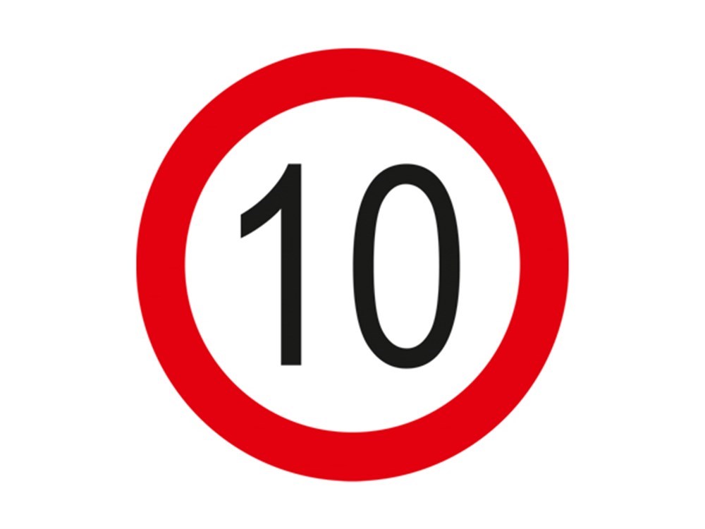 Azami Hız Sınırlaması 10 Levhası