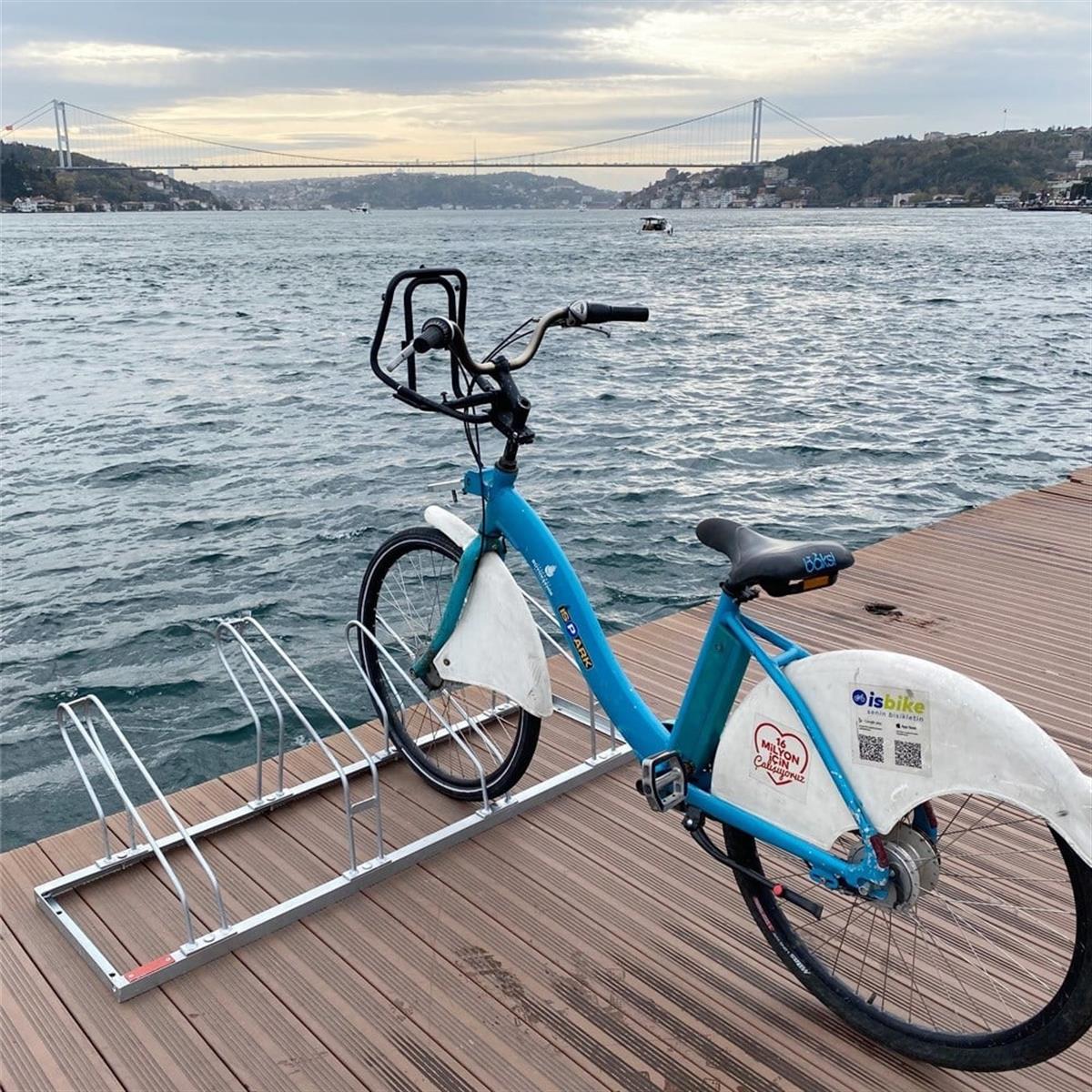 Bisiklet Park Yeri Dörtlü Galvaniz Eko
