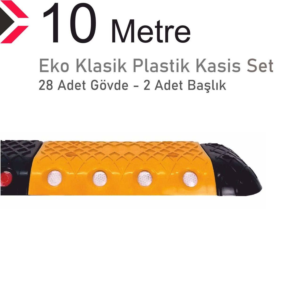 Eko Klasik Hız Kesici Set Kapaklı Plastik, Yol Kasisi 10 metre
