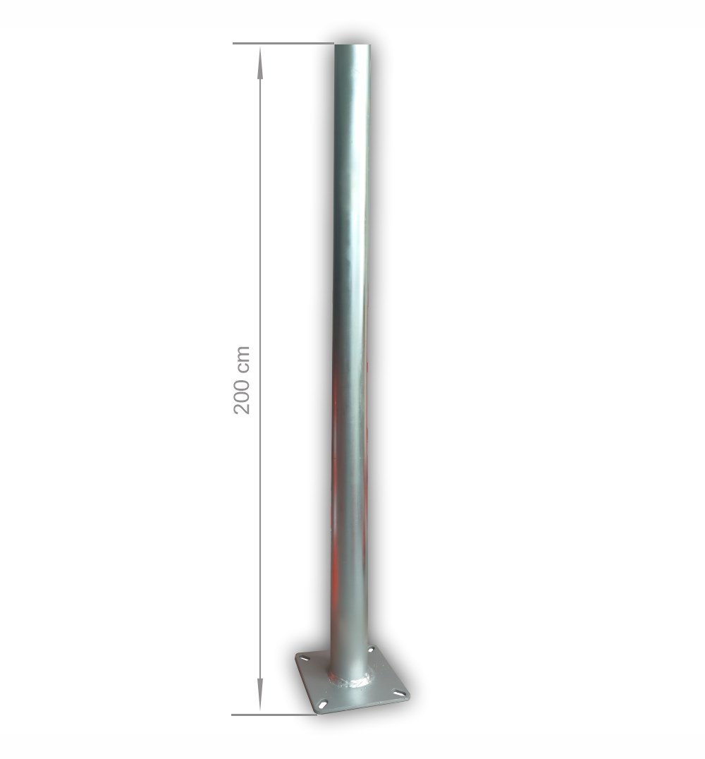 Galvaniz Yuvarlak Direk 2 m Flanşlı