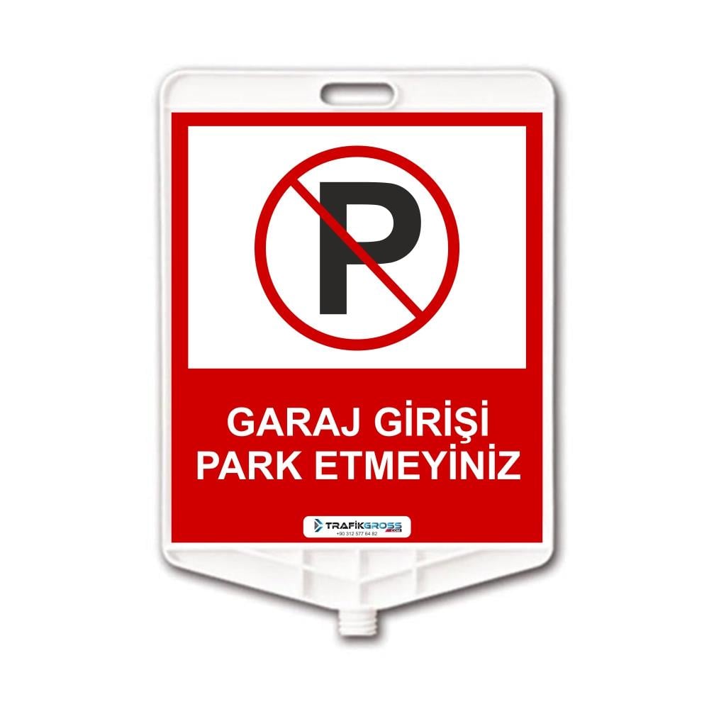 Garaj Kapısı Park Edilmez Dikdörtgen Levha Çift Taraf Baskı