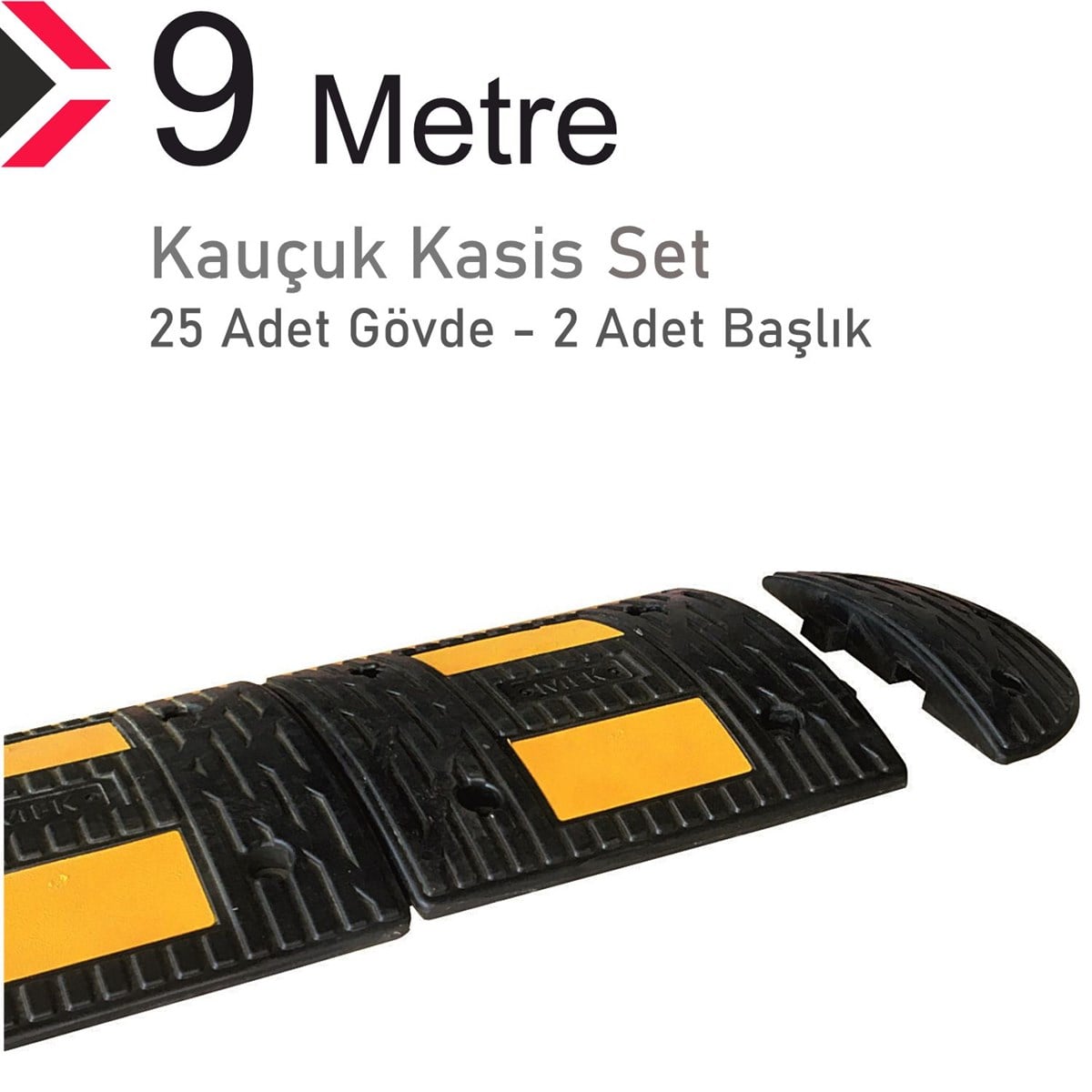 Kauçuk Hız Kesici, Yol Kasisi 30 x 35 x 4 cm