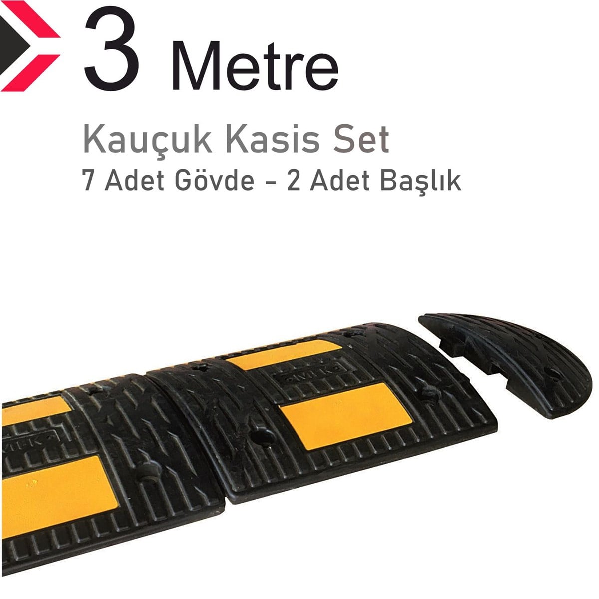 Kauçuk Hız Kesici, Yol Kasisi 30 x 35 x 4 cm