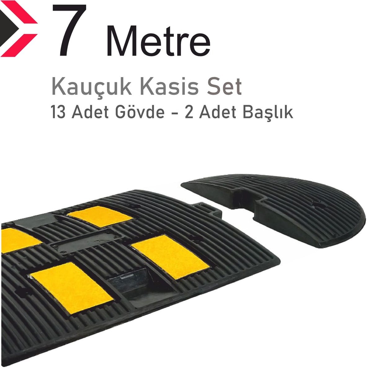 Kauçuk Hız Kesici, Yol Kasisi 50 x 40 x 4,5cm - EKO - 7 Metre