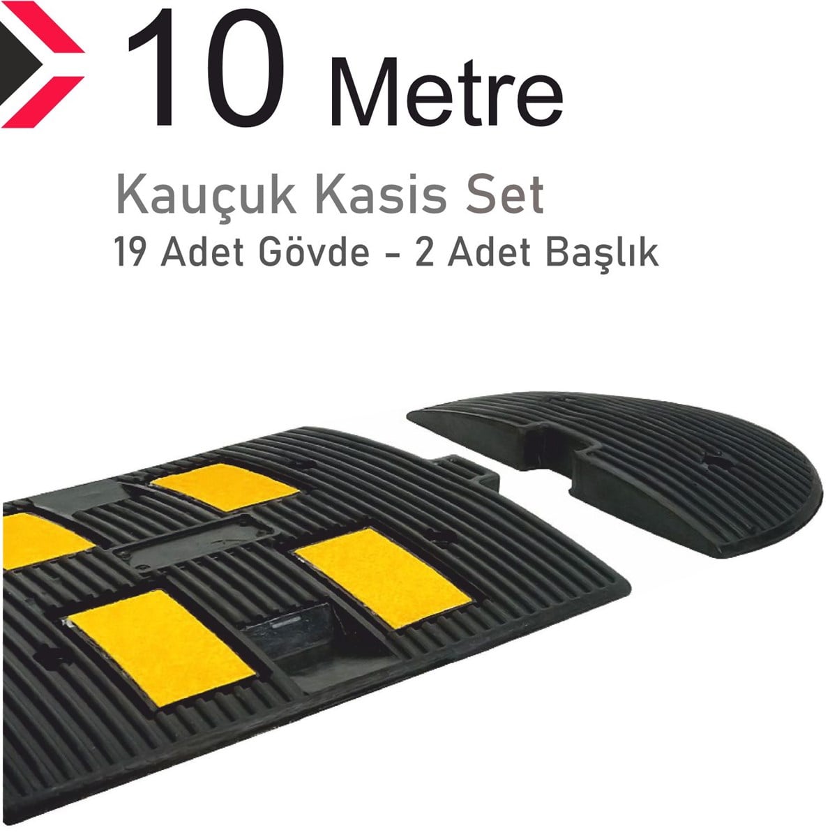 Kauçuk Hız Kesici, Yol Kasisi 50 x 40 x 4,5cm - EKO - 10 Metre