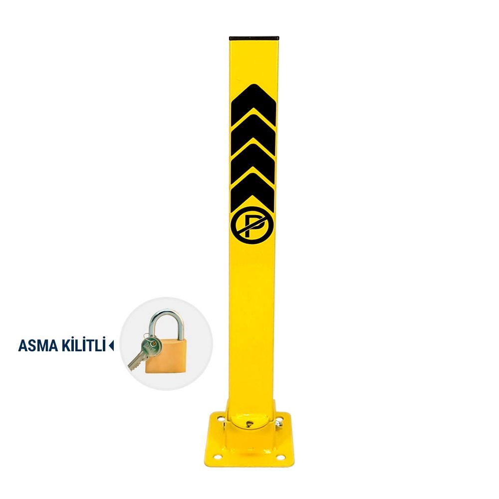 Kilitli Otopark Direği 60 cm, Park Bariyeri (Asma Kilit Dahil