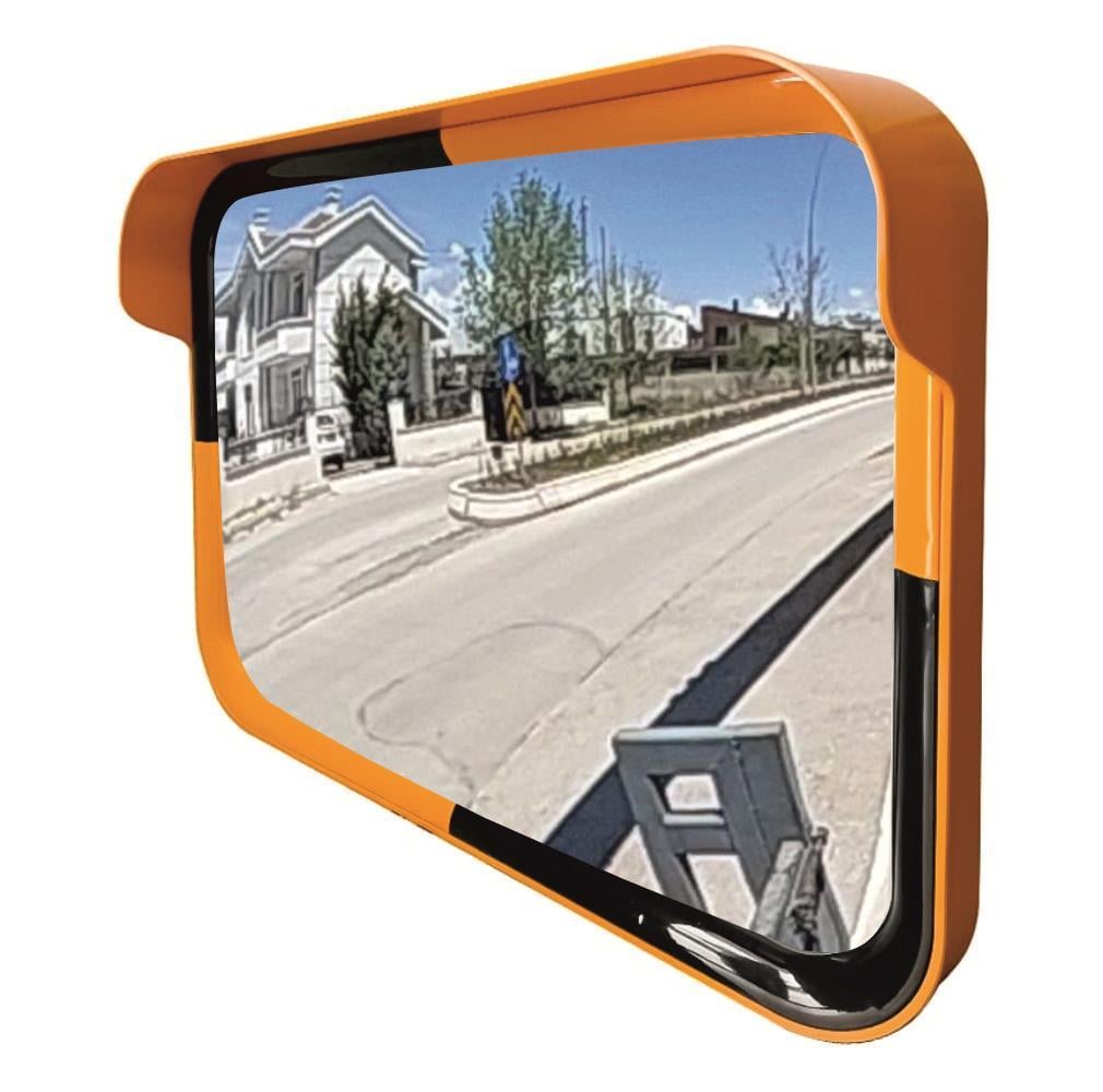 Trafik Güvenlik Aynası 40x60 cm Sarı-Siyah, Tümsek Ayna, Otopark Aynası