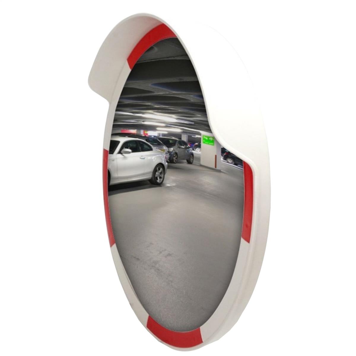 Trafik Güvenlik Aynası 60 cm Beyaz-Kırmızı, Tümsek Ayna, Otopark Aynası