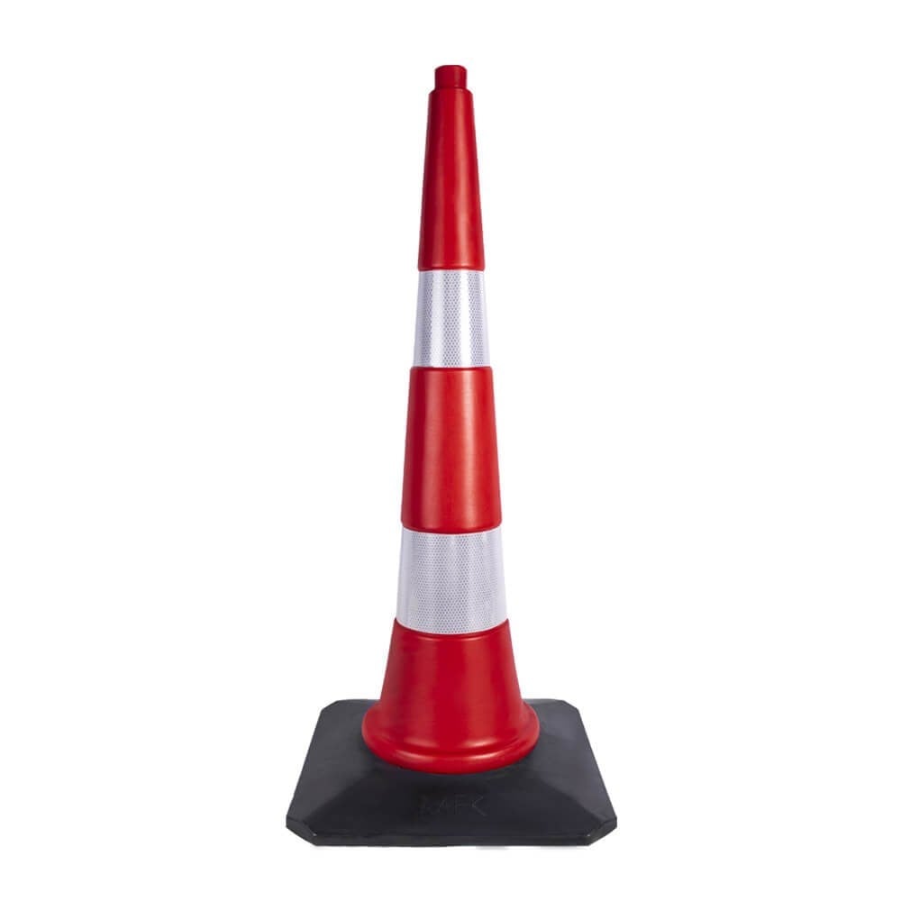 Trafik ve Reklam Konisi 90 cm, Kauçuk Tabanlı (HDPE) Trafik Dubası