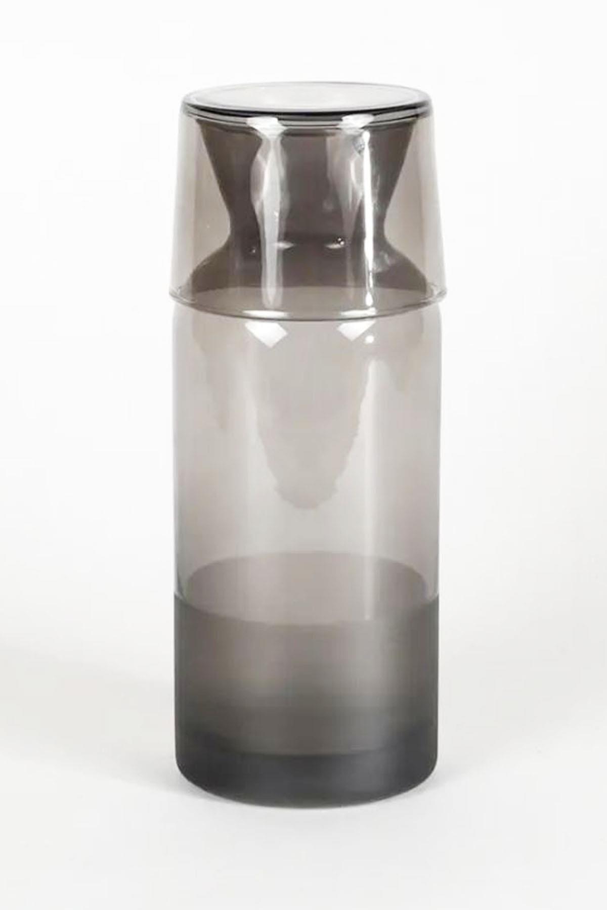 Siyah Cam Bardaklı Sürahi