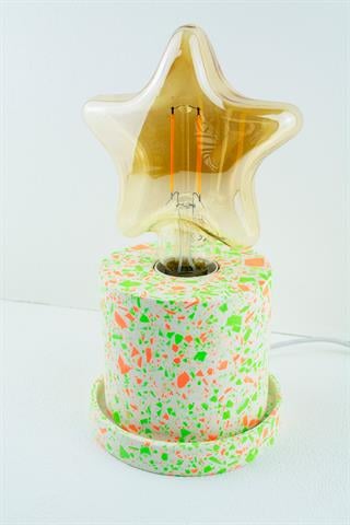 Terrazzo Neon Silindir Abajur