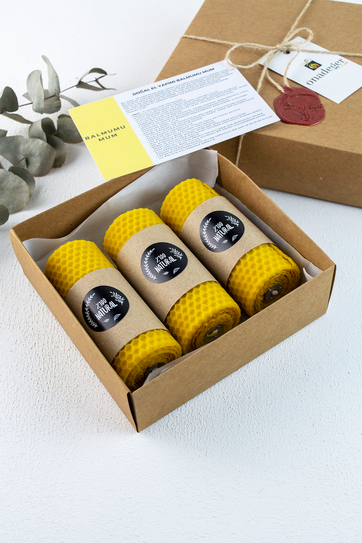 Balmumu Mum 3 'lü Set