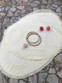 2 Lİ OVAL PÜSKÜLLÜ PASPAS SETİ
