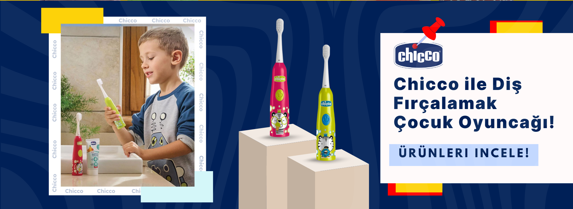 Chicco Çocuklar İçin Pilli Diş Fırçası