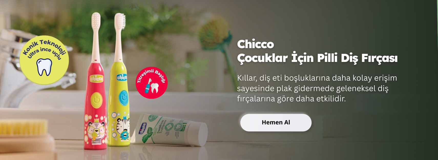 Chicco Çocuklar İçin Pilli Diş Fırçası