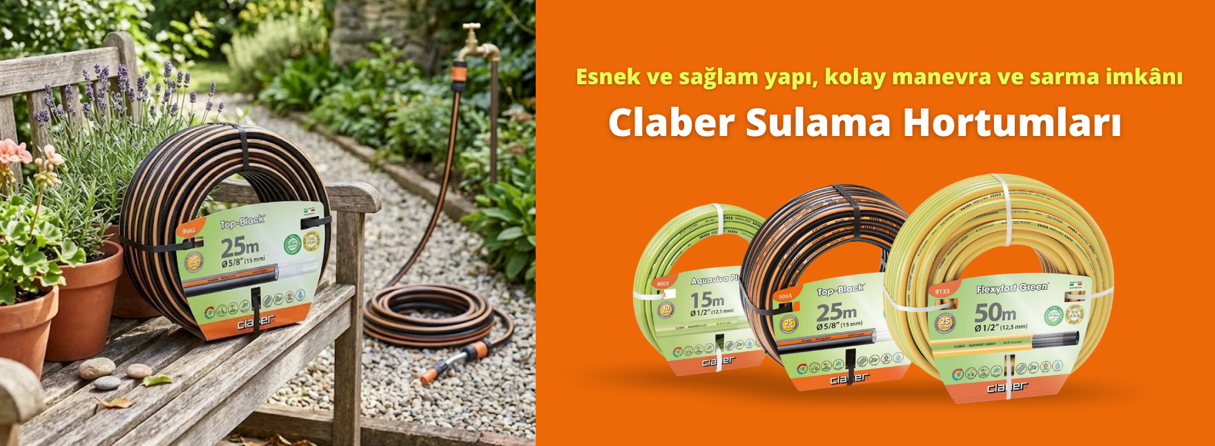 Claber Bahçe Sulama Hortumları