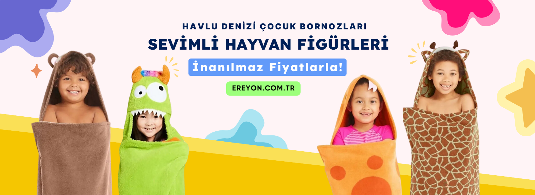 Havlu Denizi Çocuk Bornozları