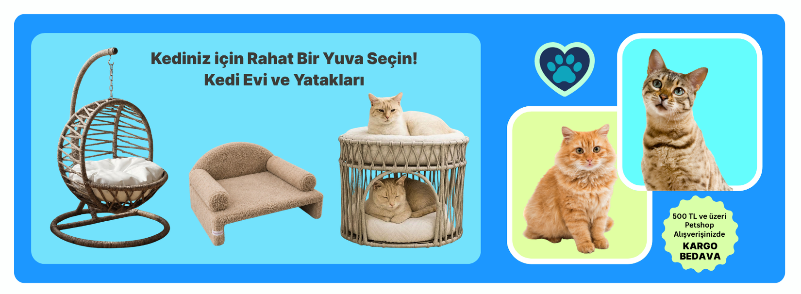 Kedi Evleri ve Yatakları