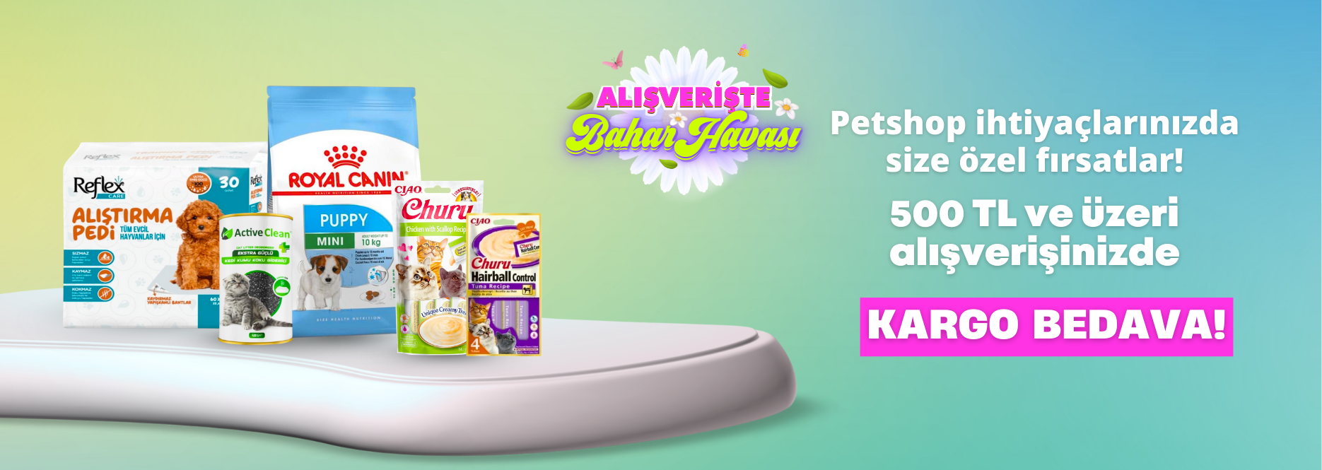 Tüm Kedi ve Köpek Mamalarında Ödül Maması Hediye!