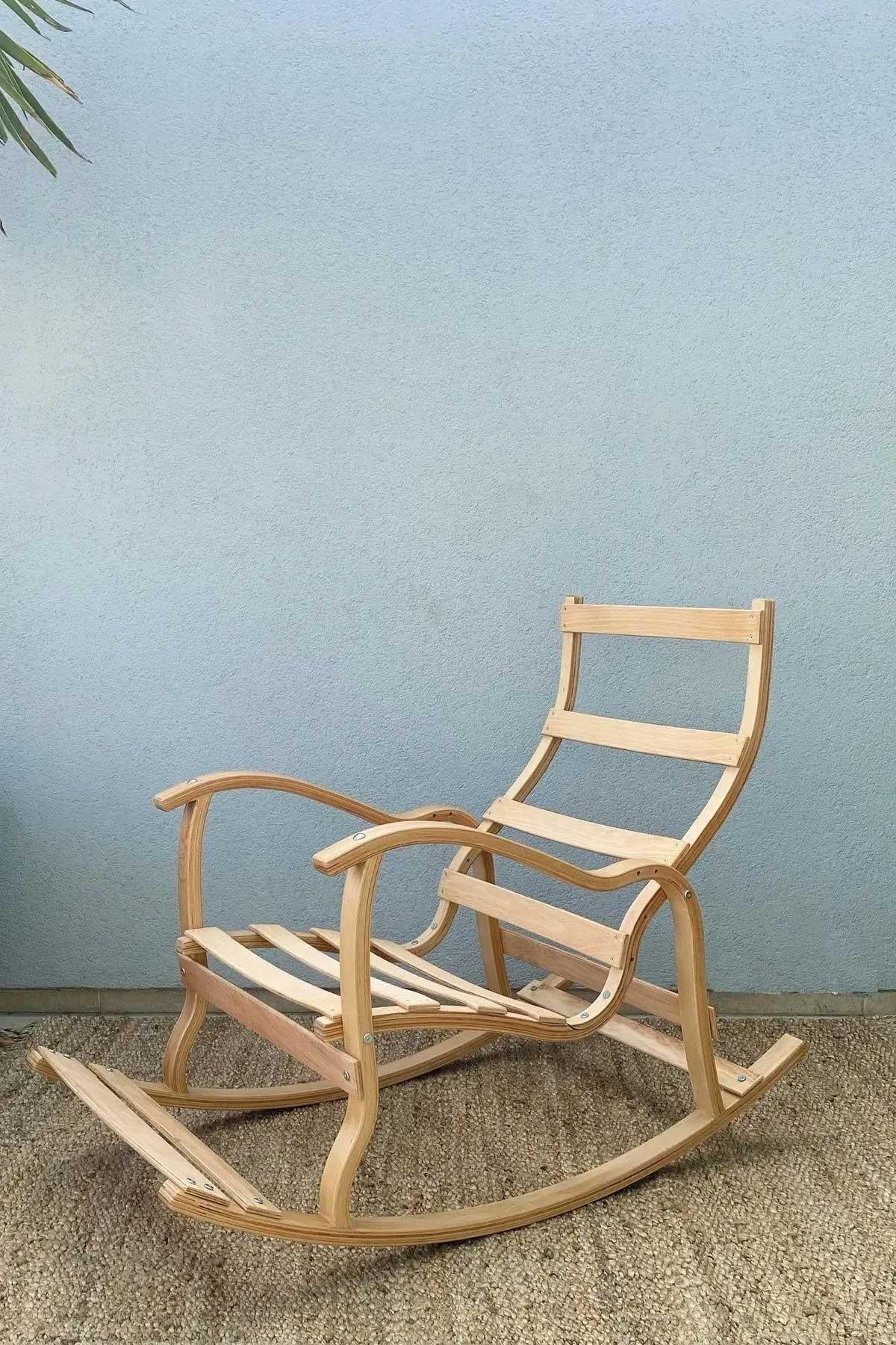 Reyo Home Sallanan Sandalye İskeleti Cilalı Gürgen Ağacı Naturel