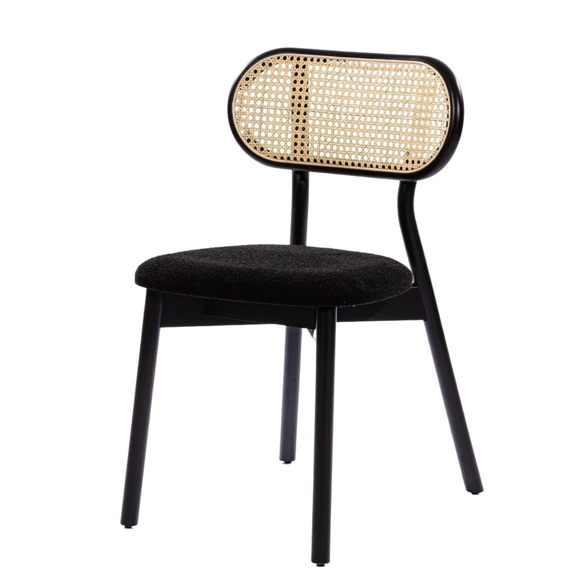 Reyo Simas Hazeranlı Sandalye Ahşap Yemek Sandalyesi Siyah