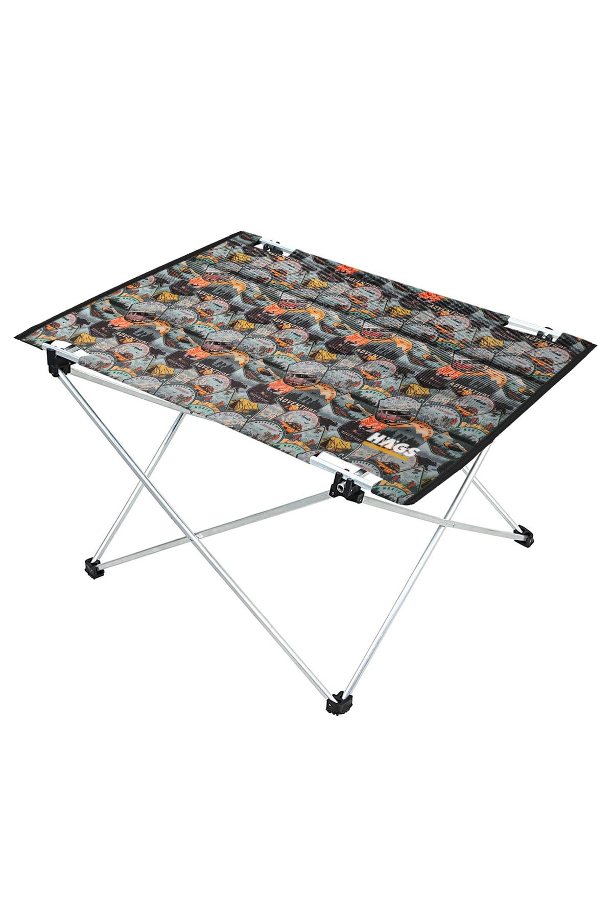 Haegs Ultralight Katlanır Kamp Masası, Piknik, BBQ, Balıkçılık, Avcılık, Plaj, Hiking için Taşınabilir Kompakt Roll Up Outdoor Kamp Masası Medium - Adventure