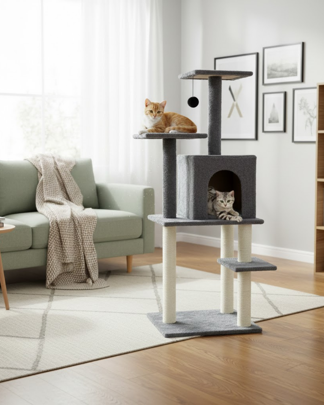 Reyo Pet Double Step Kedi Tırmalama Evi