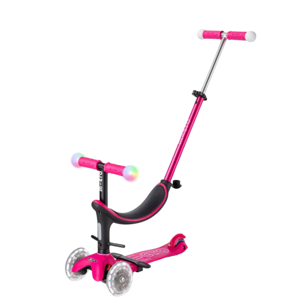 Micro Mini2Grow Deluxe Magic 3 Tekerlekli Scooter LED Pink
