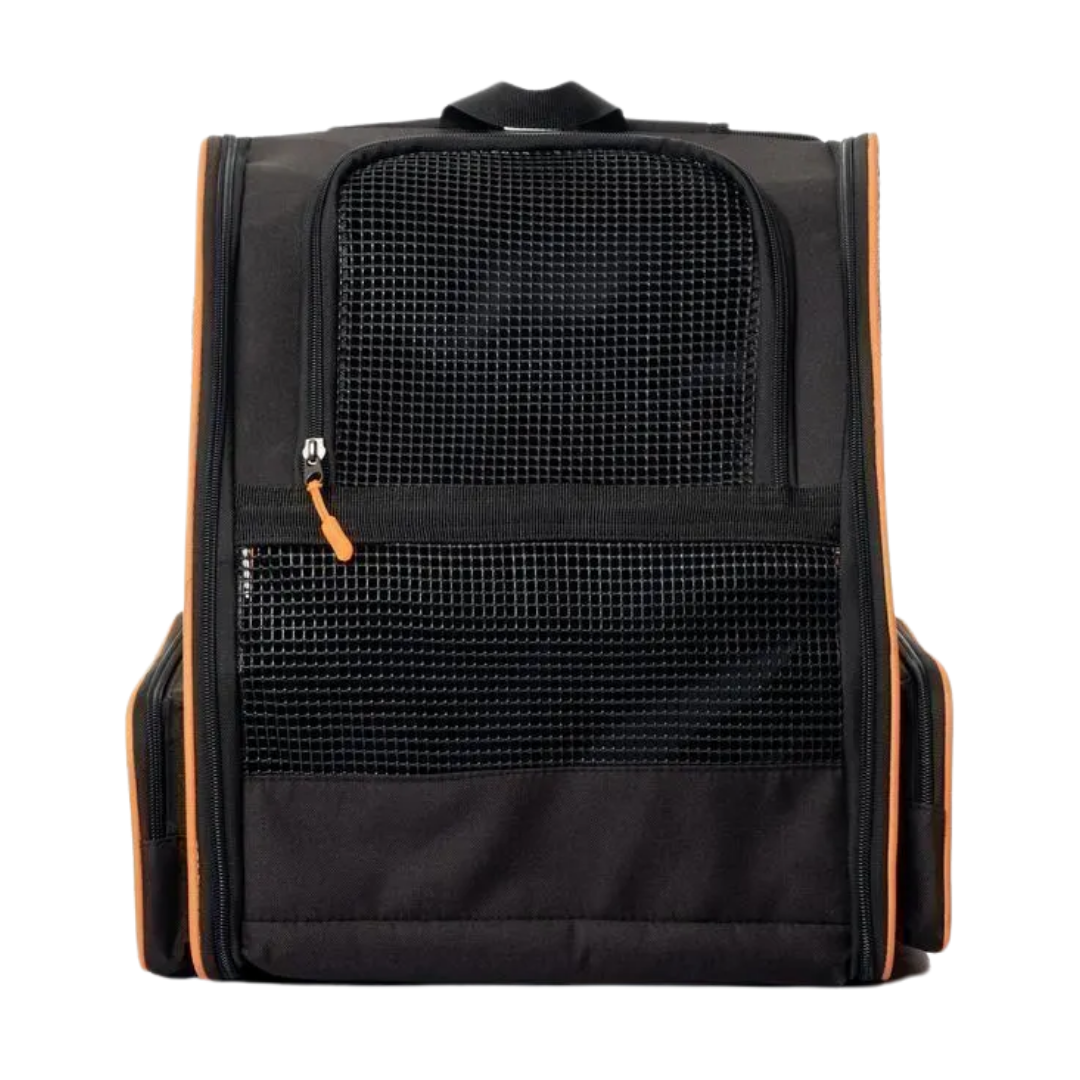 Brave Paws Plastik Fileli Piramit Model Yıkanabilir Kedi ve Köpek Çantası Siyah