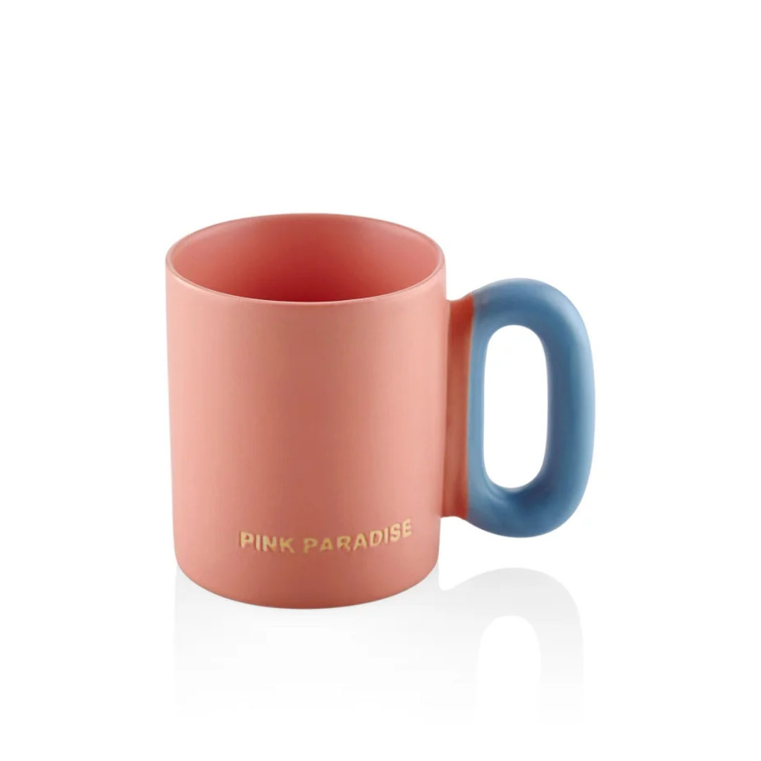 The Mia Makaron Porselen Kupa Pembe 330 ml