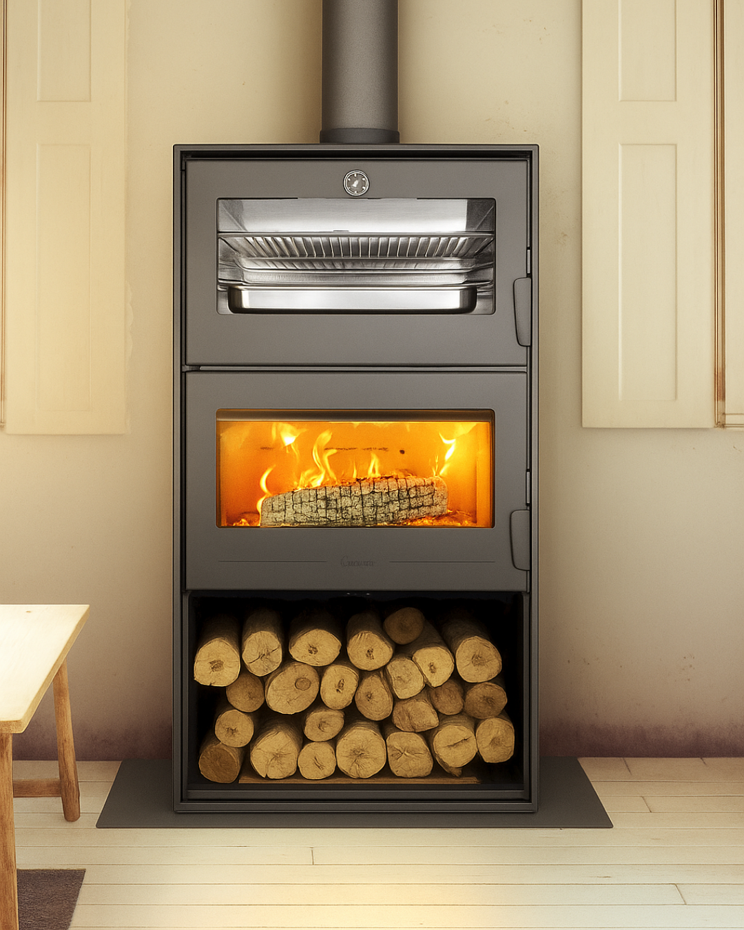 Lacunza Oslo 8-15 kW Kuzine Odun Sobası