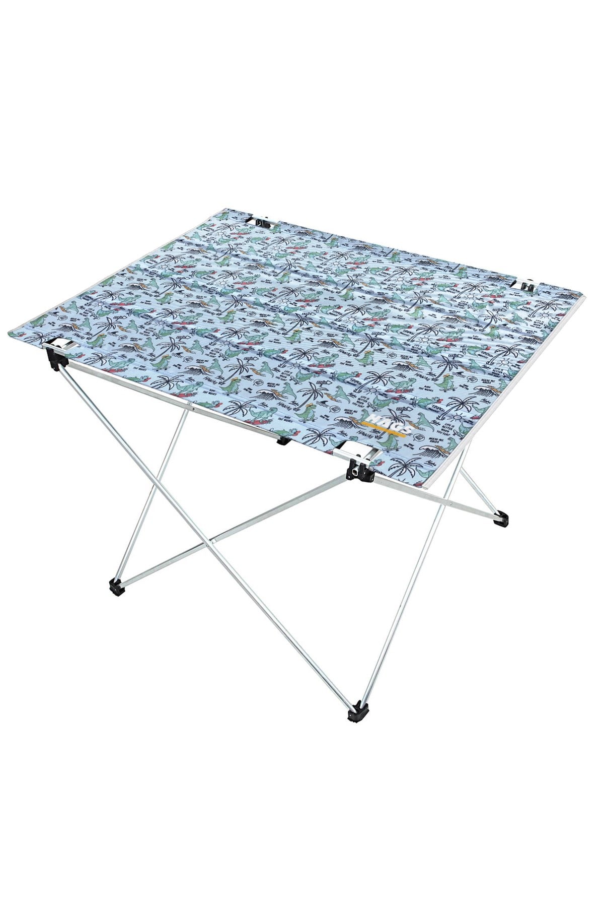 Haegs Ultralight Katlanır Kamp Masası, Piknik, BBQ, Balıkçılık, Avcılık, Plaj, Hiking için Taşınabilir Kompakt Roll Up Outdoor Kamp Masası Large - Dino İsland