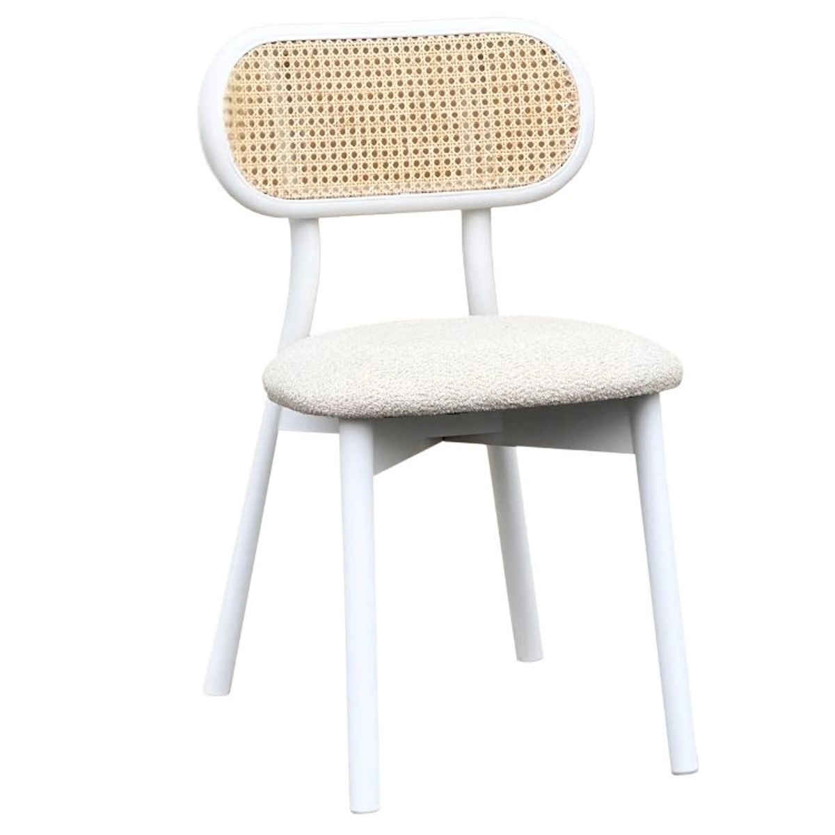 Reyo Simas Hazeranlı Sandalye Ahşap Yemek Sandalyesi Beyaz