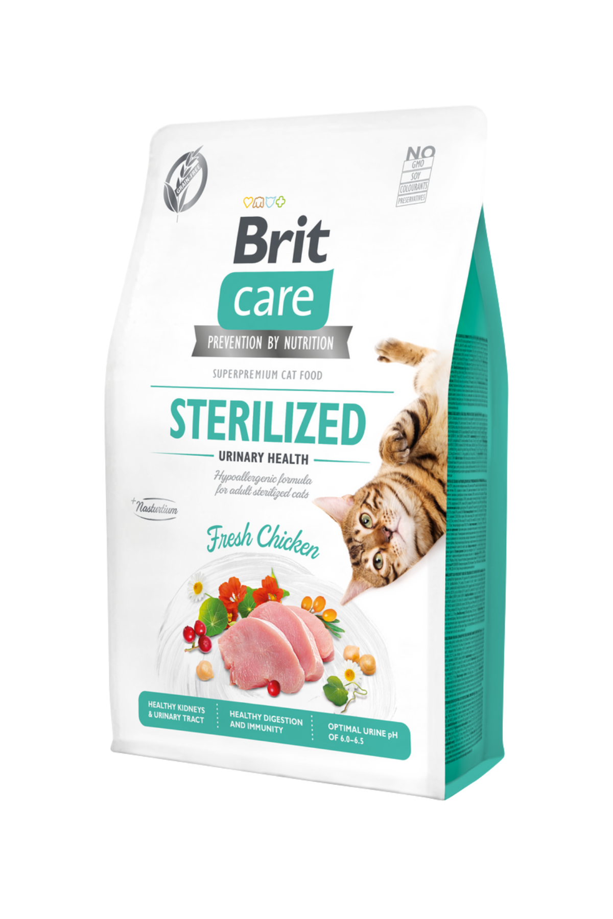 Brit Care Hypo-Allergenic Üriner Sistem Sağlığı için Tahılsız Kısırlaştırılmış Kedi Maması 2kg