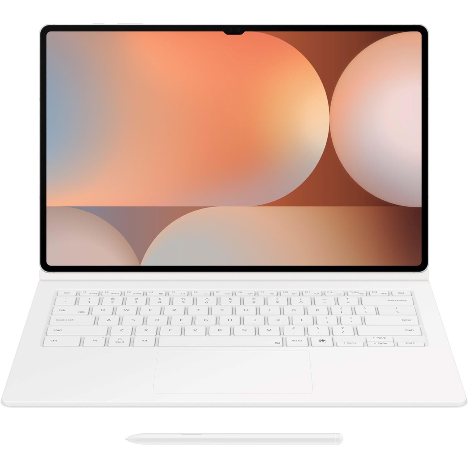Samsung EF-DX925BBEGTR TAB S10/S9 ULTRA  Klavyeli Mousepadli Beyaz Kılıf