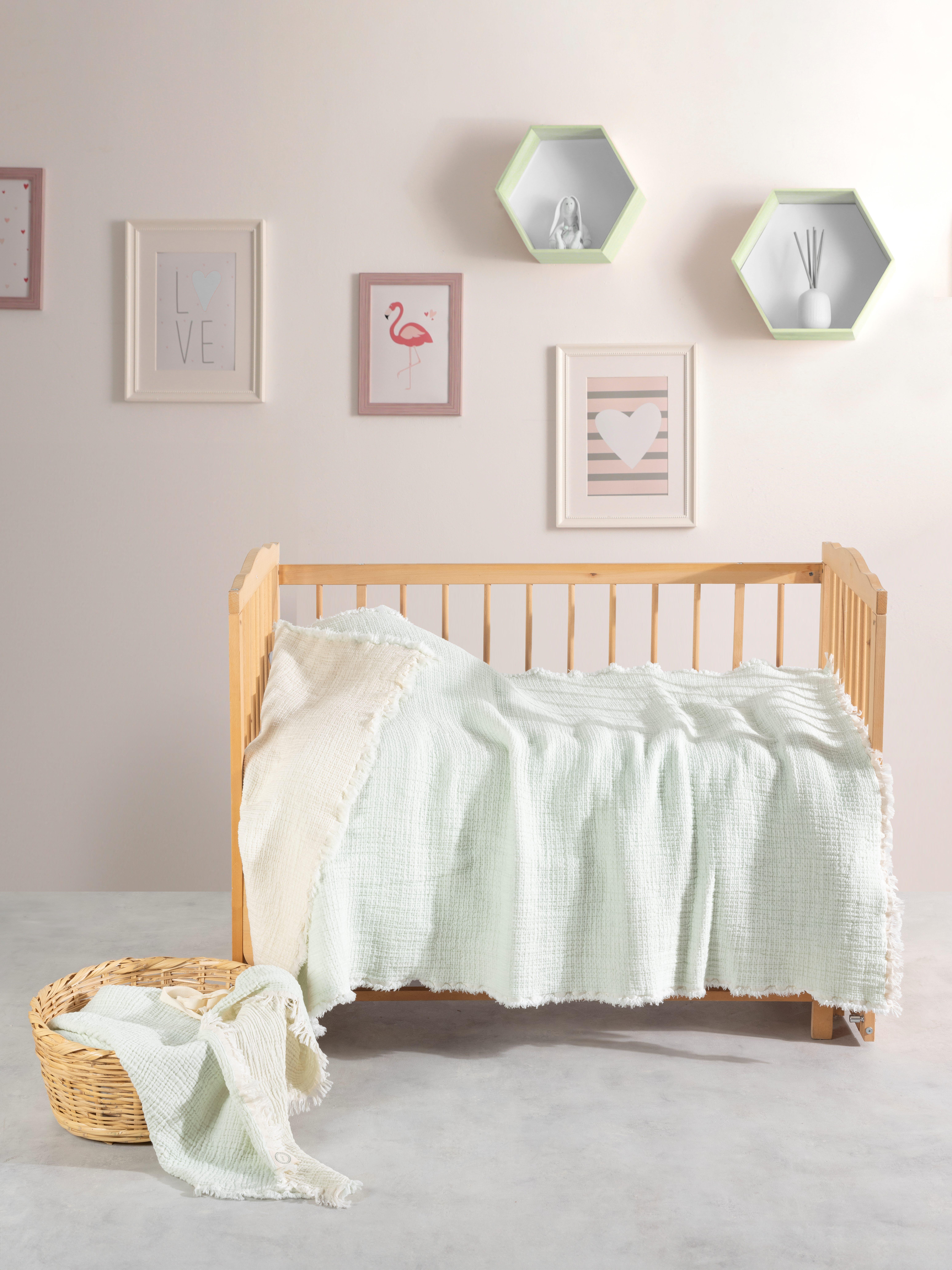 Mylasa Home Müslin Bebek Yorganı 100x150cm Turkuaz