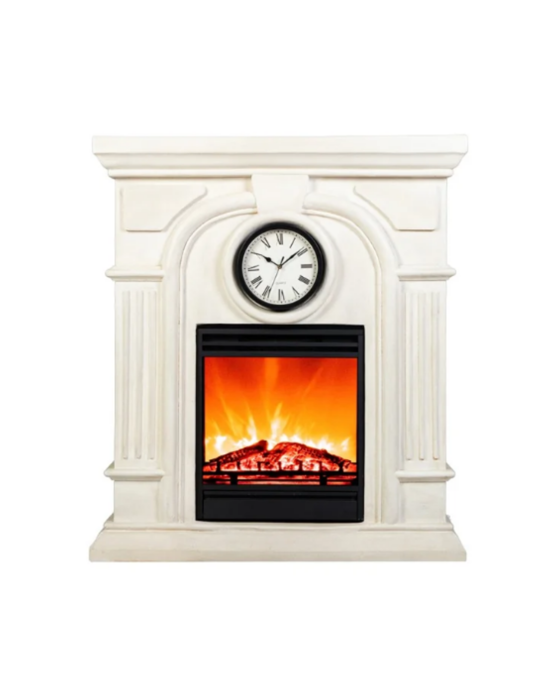Dlc London Poliston Gerçek Saat Dekorlu 1800W Elektrikli Şömine Fanlı Isıtıcı