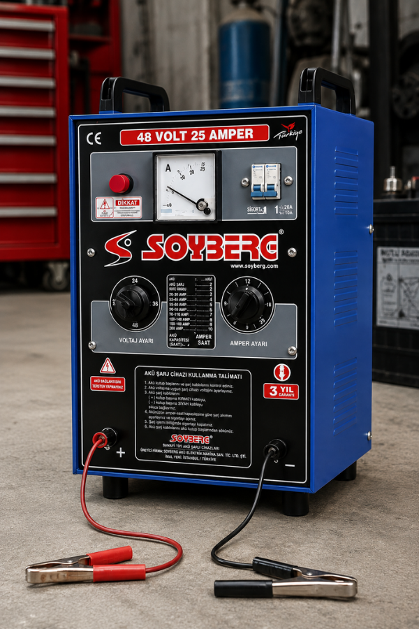 Soyberg 425 Akü Şarj Cihazı 48 Volt 25 Amper