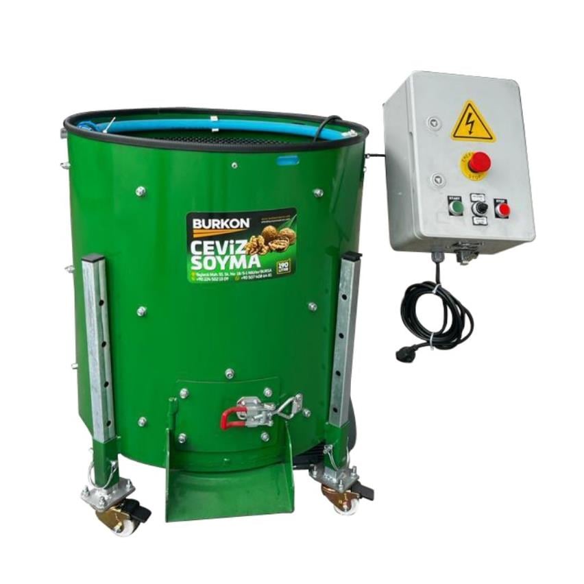 Burkon 190 Litre Rendeli Devir Ayarlı Ceviz Soyma Makinesi