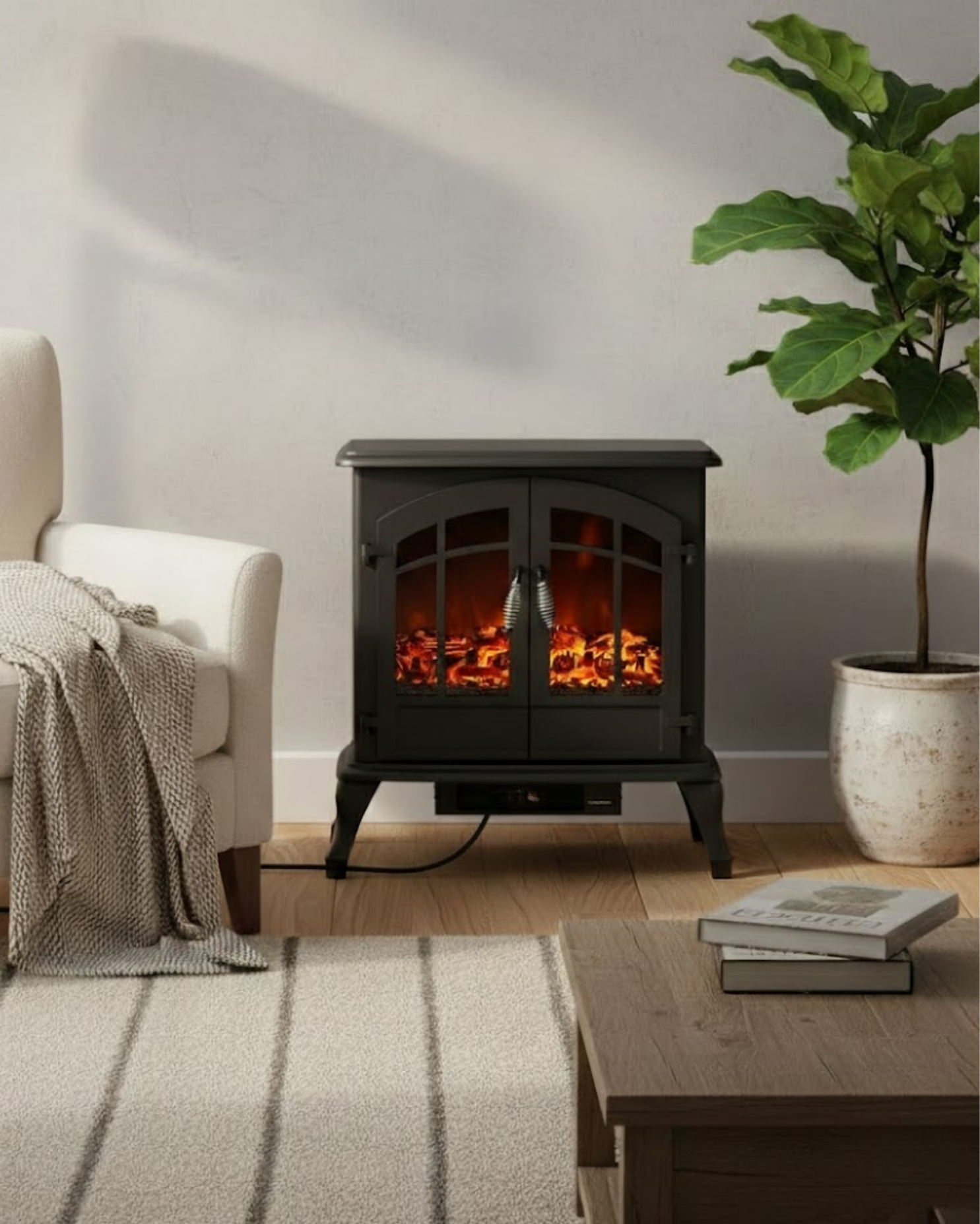 Reyo Stove Babil Isıtıcılı Çift Kademe Dekoratif Elektrikli Şömine