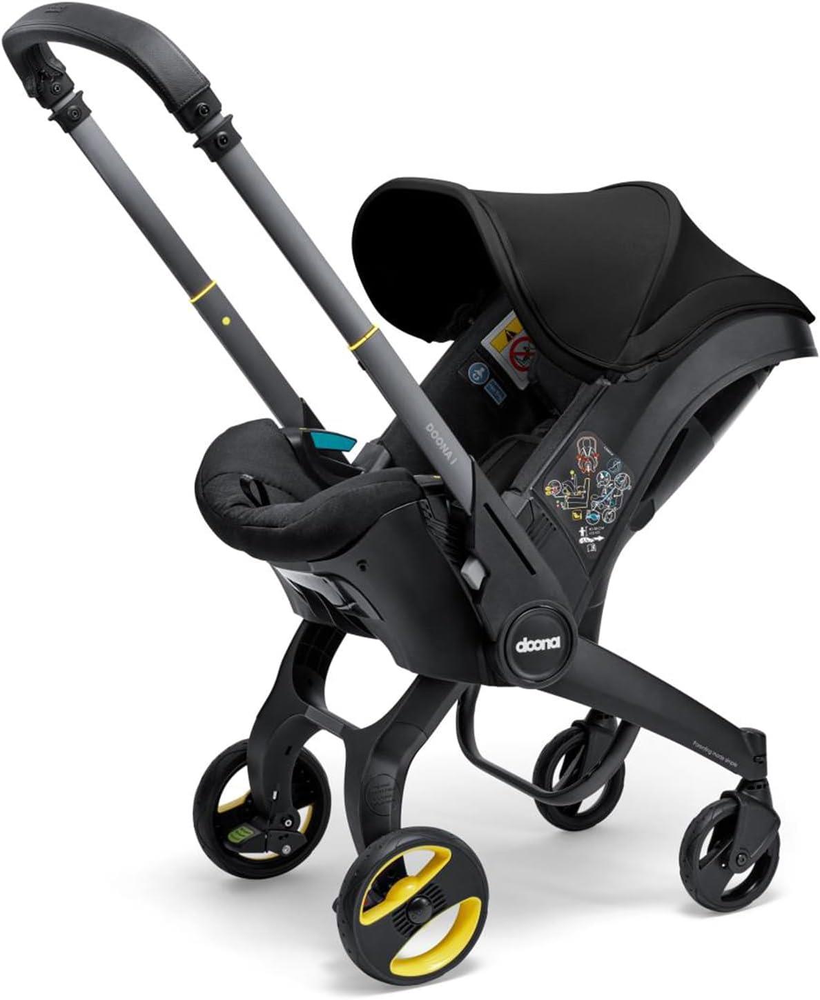 Doona i Bebek Arabasına Dönüşen Tekerlekli Gr 0 i-Size Ana Kucağı Oto Koltuğu - Nitro Black