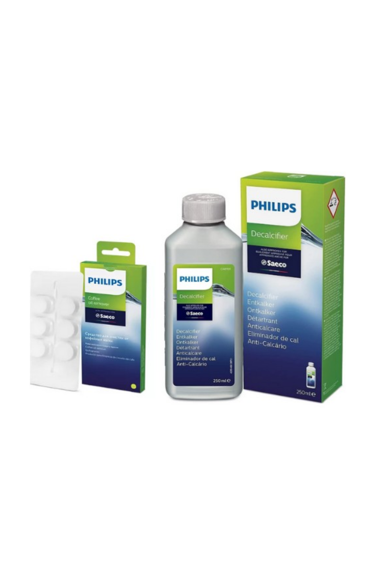 Philips CA6700/10 Espresso Makinesi Kireç Temizleme Solüsyonu - CA6704/10 Yağ Çözücü Tablet 2'li Avantaj Set