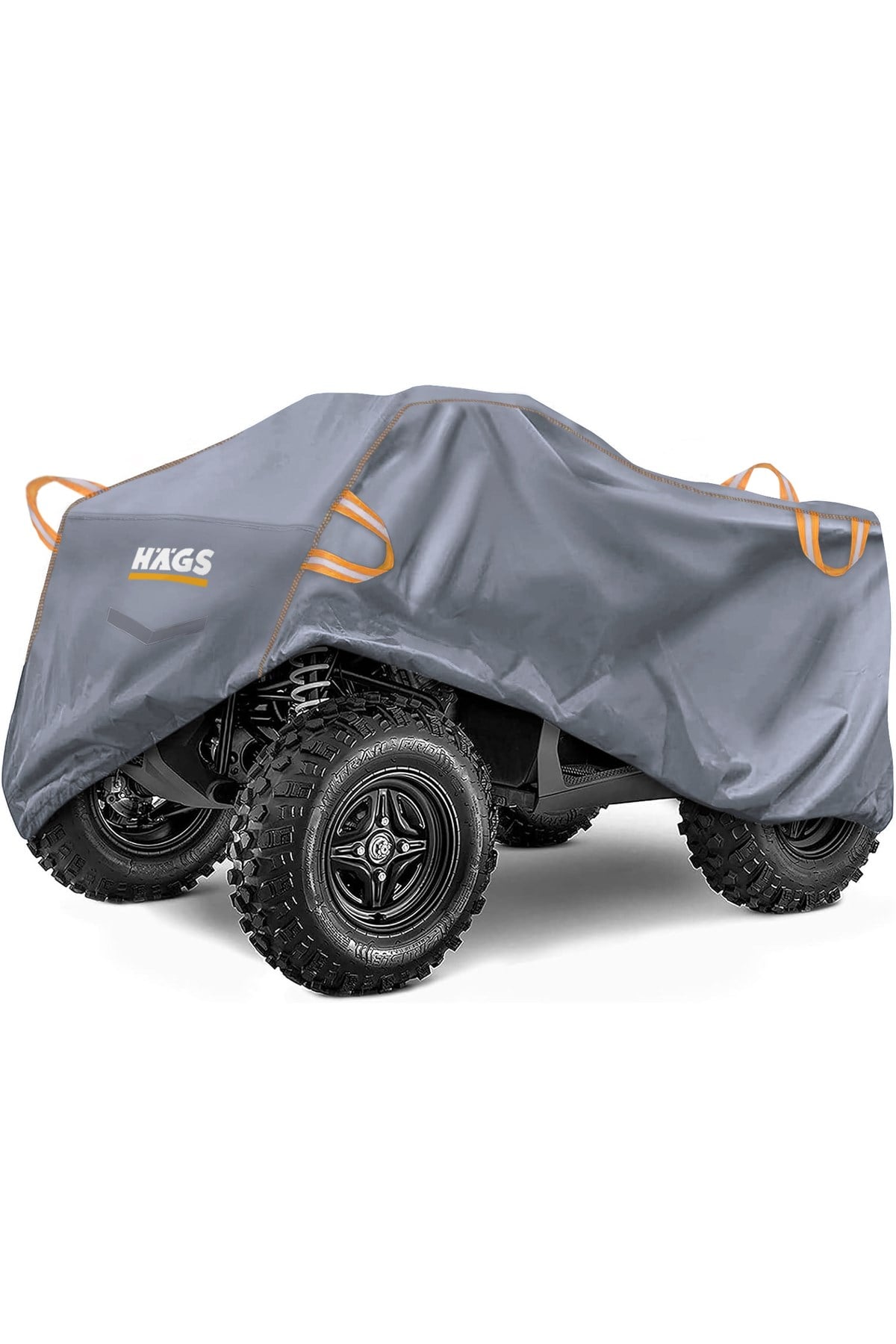Haegs ATV Brandası, ATV Koruma Kılıfı, Örtüsü Su Geçirmez Dış Mekan Ağır Hizmet Tipi, 4 Mevsim (XXL-220-95-105) - Gri