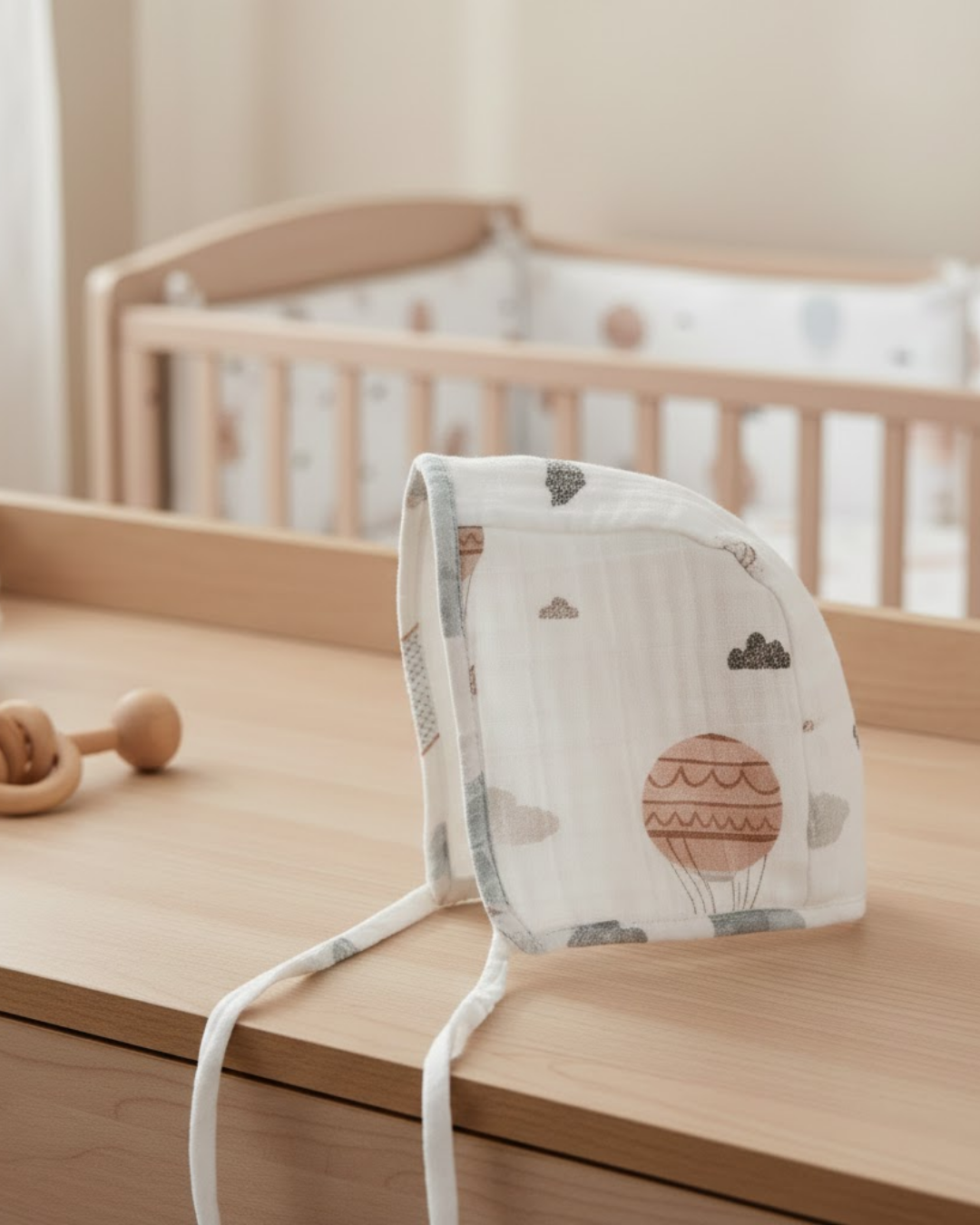 Reyo Beberotti Müslin Bebek Şapkası Balinalı