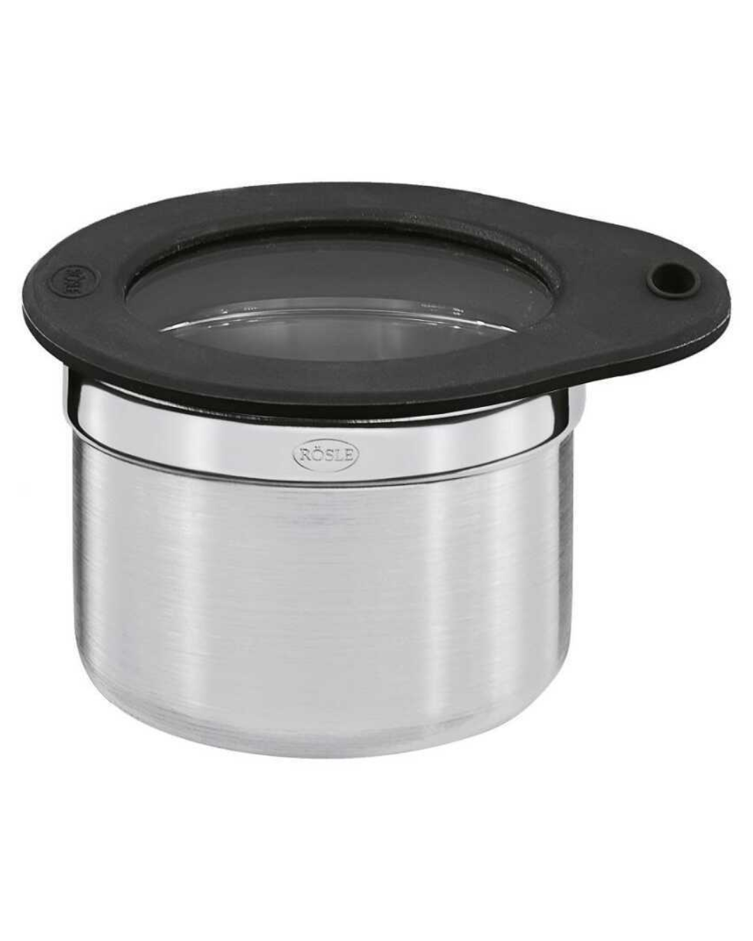 Rösle Silikon ve Cam Kapaklı Saklama Kabı Paslanmaz Çelik 0,3 Lt