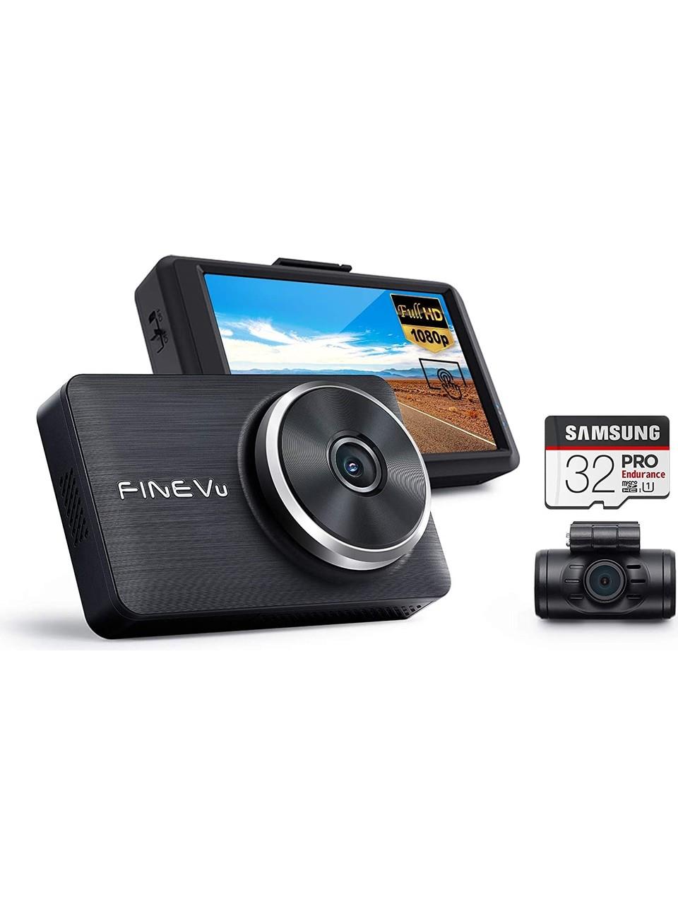 Finevu LX2000 Full Hd 2 Kameralı IPS Güvenlik Kod Ekranlı Gps Araç Kamerası