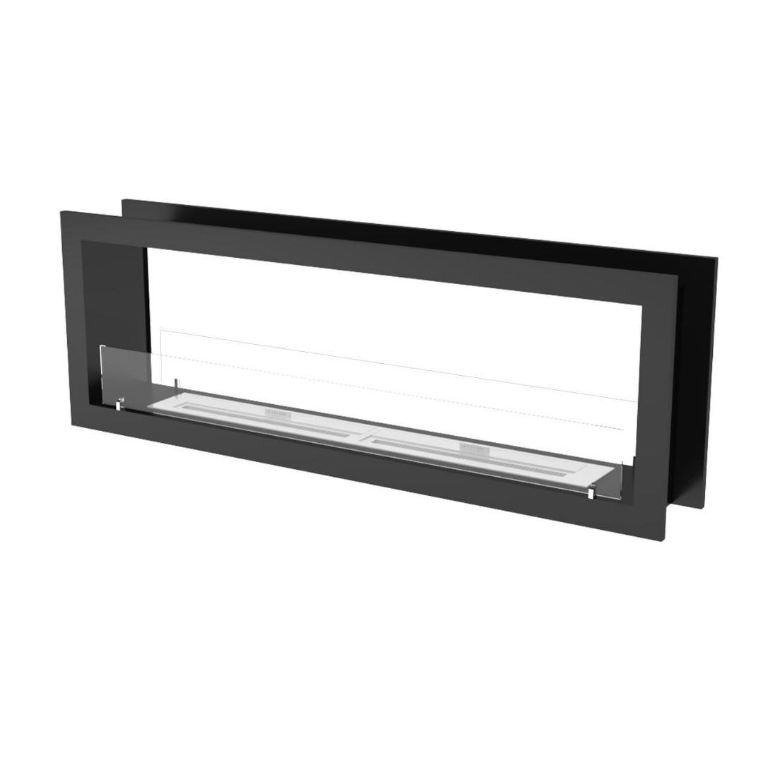 Korflame Çift Taraflı 160 Cm Bioetanol Bacasız Şömine