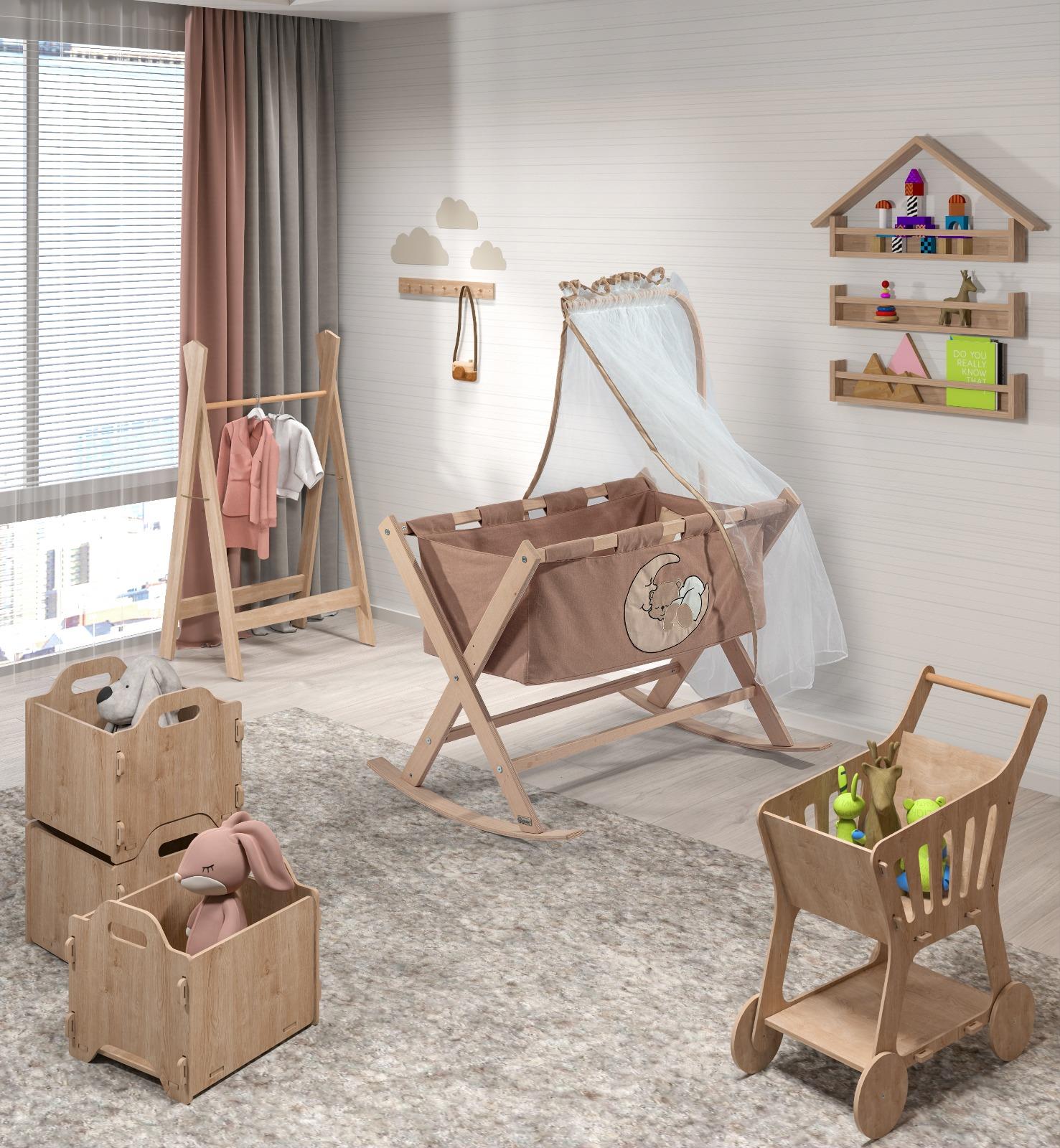 Reyo Doğal Kahverengi Hamak Beşik